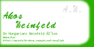 akos weinfeld business card